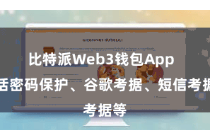 比特派Web3钱包App  包括密码保护、谷歌考据、短信考据等