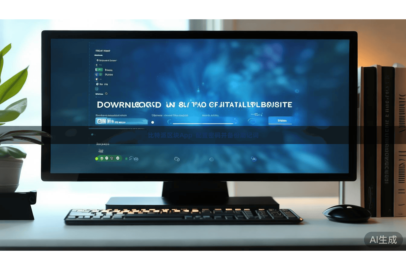 比特派区块App  配置密码并备份助记词