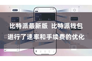 比特派最新版  比特派钱包进行了速率和手续费的优化