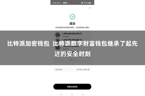 比特派加密钱包  比特派数字财富钱包继承了起先进的安全时刻