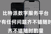 比特派数字服务平台  用户有任何问题齐不错随时酌量