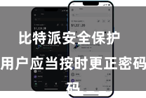 比特派安全保护  用户应当按时更正密码